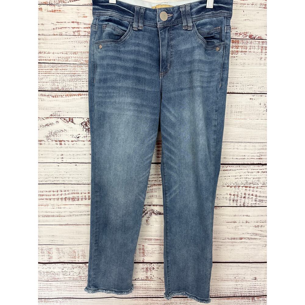 Womens Democracy Ab Technology Frayed Hem Skinny Ankle Denim Jeans Stretch Sz 4